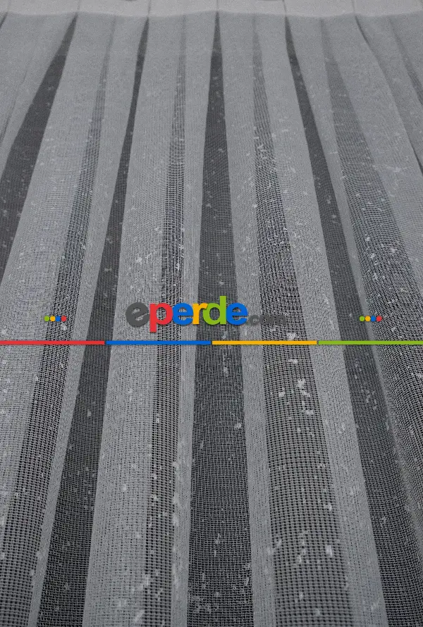 Modern Pembe Ve Kahverengi Desenli Degrade Geçişli Örme Tül Perde Yüksek Kalite