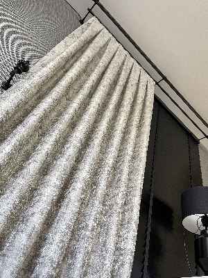 Kahve Bej Rengi Düz Jakar Fon Perde