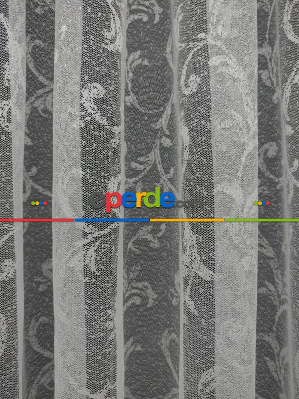 Yatak Odası - ( Orjinal ) Taç Salon Fransız Dantel Sarmaşık Tül Perde 