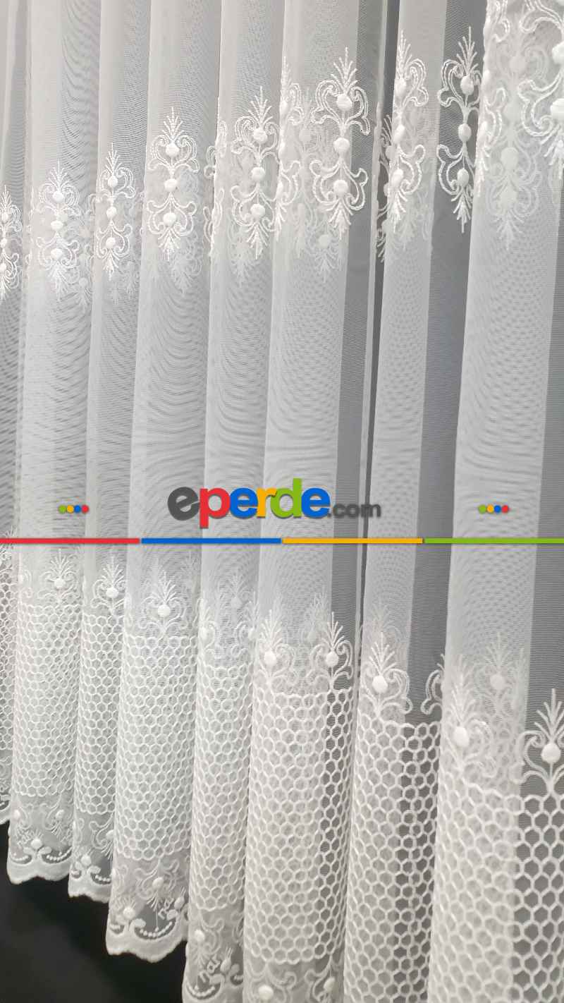 Yatak Odası - Bambu Petek İşleme Ütü İstemez Kırışmaz Tül