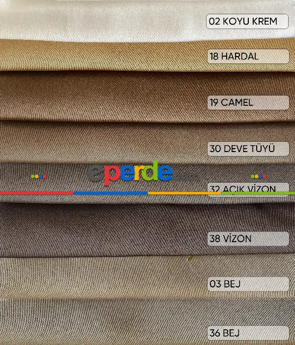 Kalın Gramajlı Karartma Düz Blackout Fon Ve Güneşlik Perde 26 Farklı Renk ( Özel Ölçü Sipariş ) Amerikan Pile Seçenekli