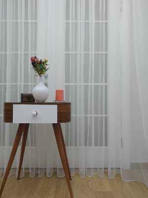 Düz Tül-grek Tül Perde - Petek Zemin (dökümlü) Ekru Renk Kırık Beyaz-hatasız Orjinal- Ekru