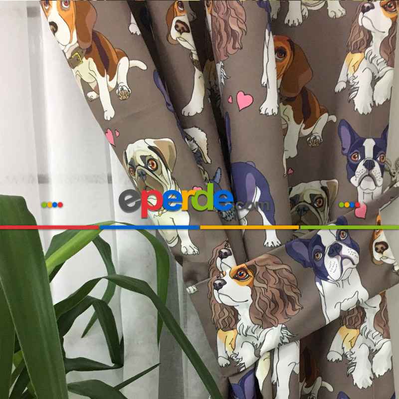 Çocuk Odası Fon Perde- Siyah