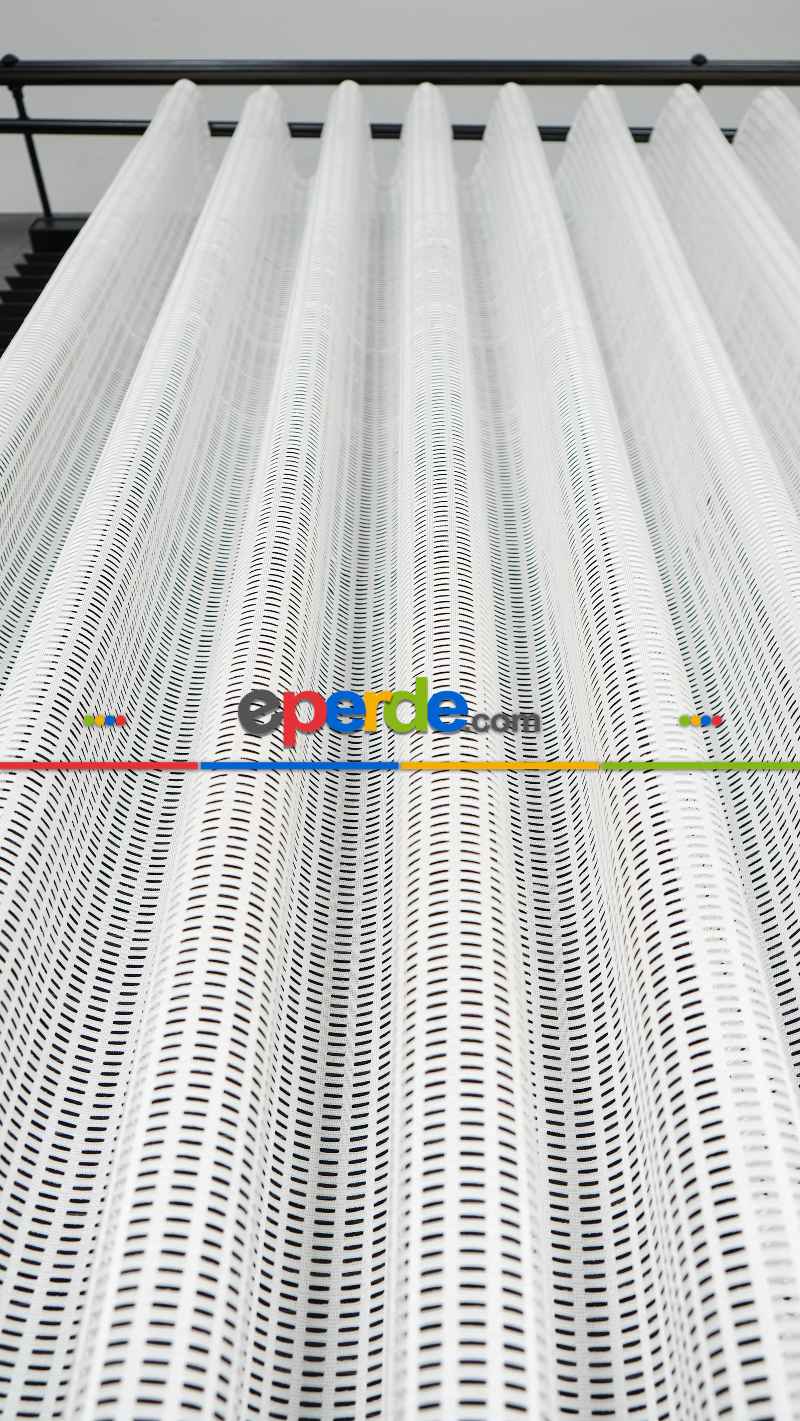 Ekru File Tül Perde, Ağır Gramajlı Premium Seri