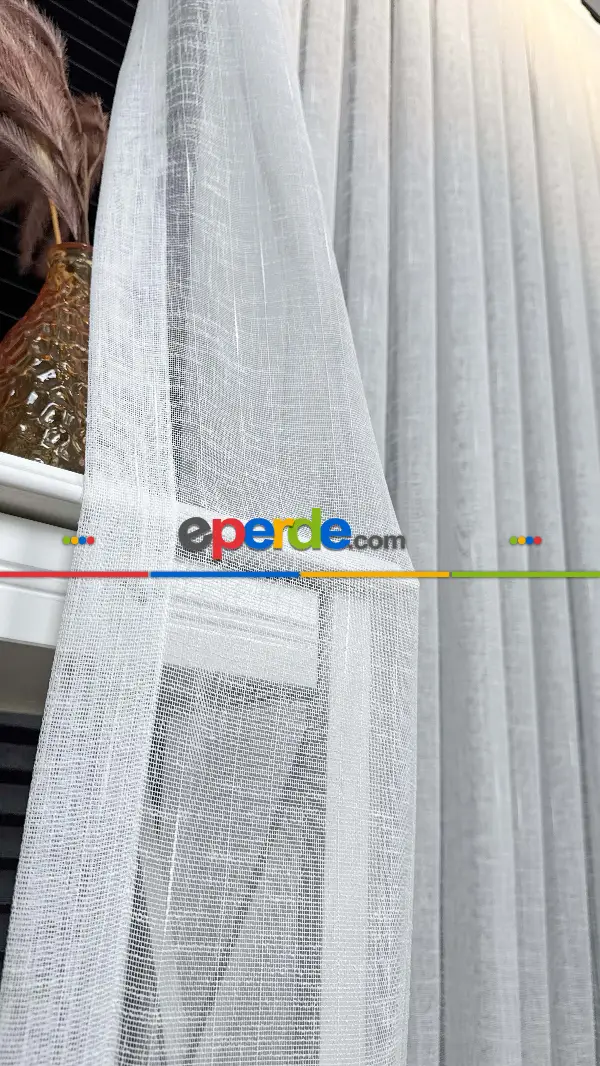 Yatak Odası - Natural Keten Tül Birinci Kalite İplikten Özel Üretilmiştir