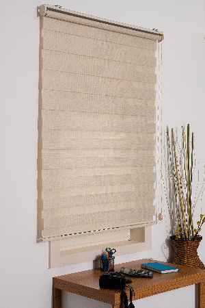 Mutfak Zebra Perde Düz Seri- Krem