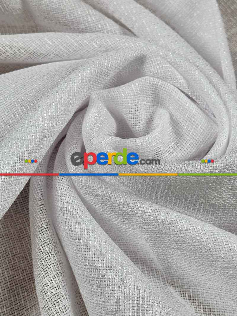 Sedefli Doğal Dokulu Düz Tül Perde, Ağır Gramajlı Özel Dokuma Premium Seri