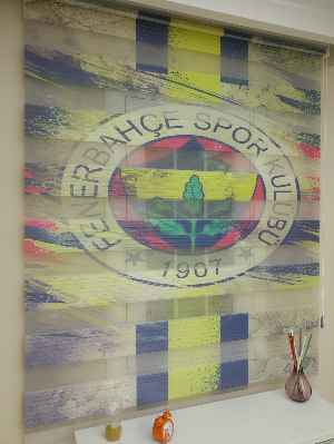 Çocuk Odası Fb Fenerbahçe Zebra Perde Taraftar Perde - Özel U.v. Baskı- Lacivert