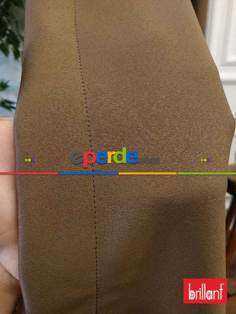 %98 Brillant Karartma Blackout Kahve Renk Fon Perde- Kahve