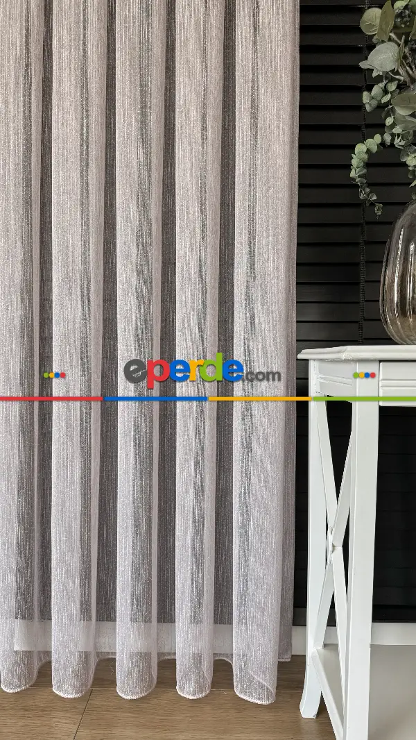 Bebek Odası Tül Perde - Pudra Pembe Şantuk Keten Düz Tül Perde - Premium Kalite Serisidir.