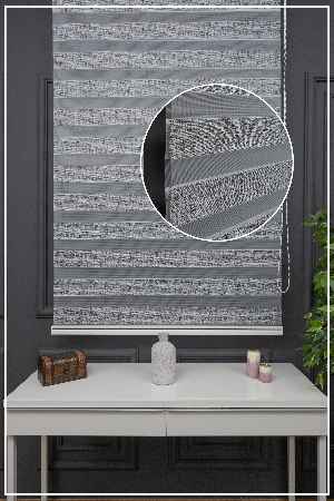 Zebra Perde - Düz Zebra Perde Kalın Dokulu