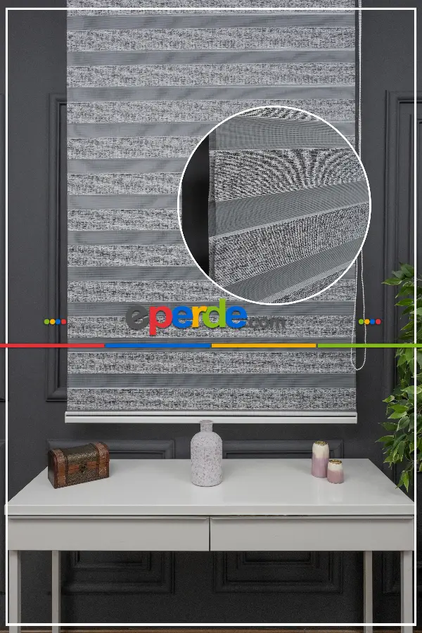 Zebra Perde - Düz Zebra Perde Kalın Dokulu