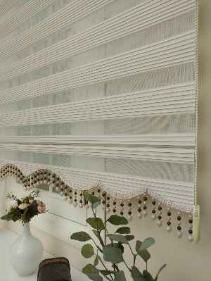 Zebra Perde - Dar Pileli Zebra Perde- Krem