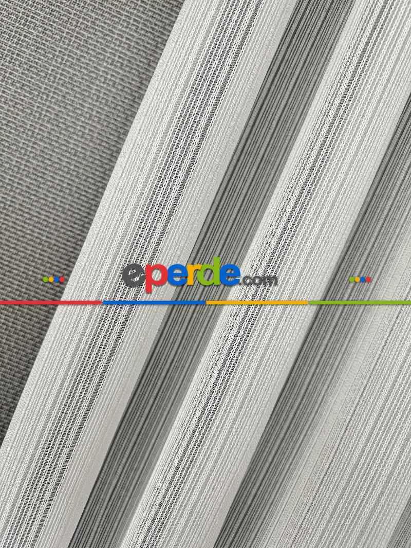 Çizgili Tül Perde - Ürün Videosu Açıklamada Vardır