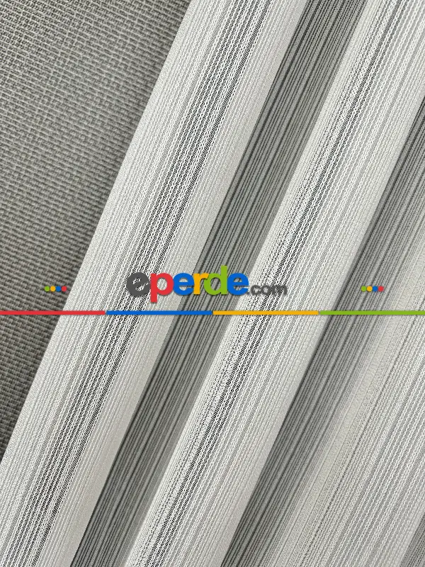 Mutfak Çizgili Tül Perde - Ürün Videosu Açıklamada Vardır