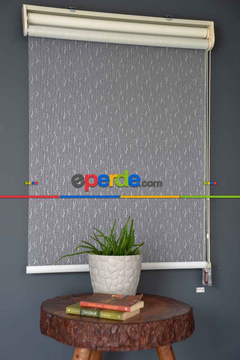 Halim Perdesan Dacuz-91 Beyaz Renk Etekli Veya Eteksiz Çift Mekanizmalı Tül Stor Perde