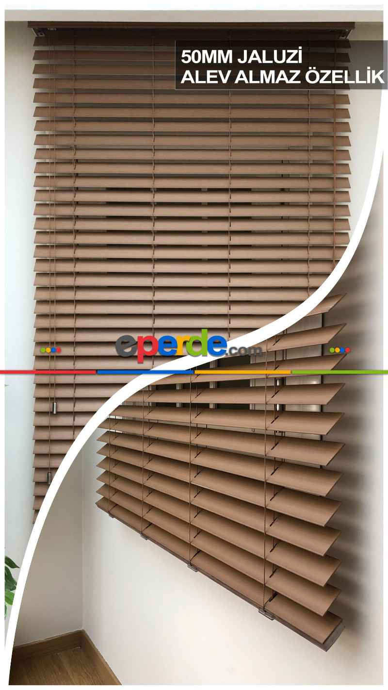 Mutfak Ahşap Jaluzi Perde- Ceviz