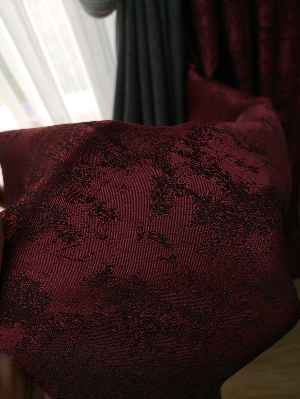 Gri Bordo Renk Kombinli Desenli Fon Perde- Gri-füme-antrasit-bordo