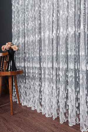 Damlacık Desenli Brode İşlemeli Tül Perde
