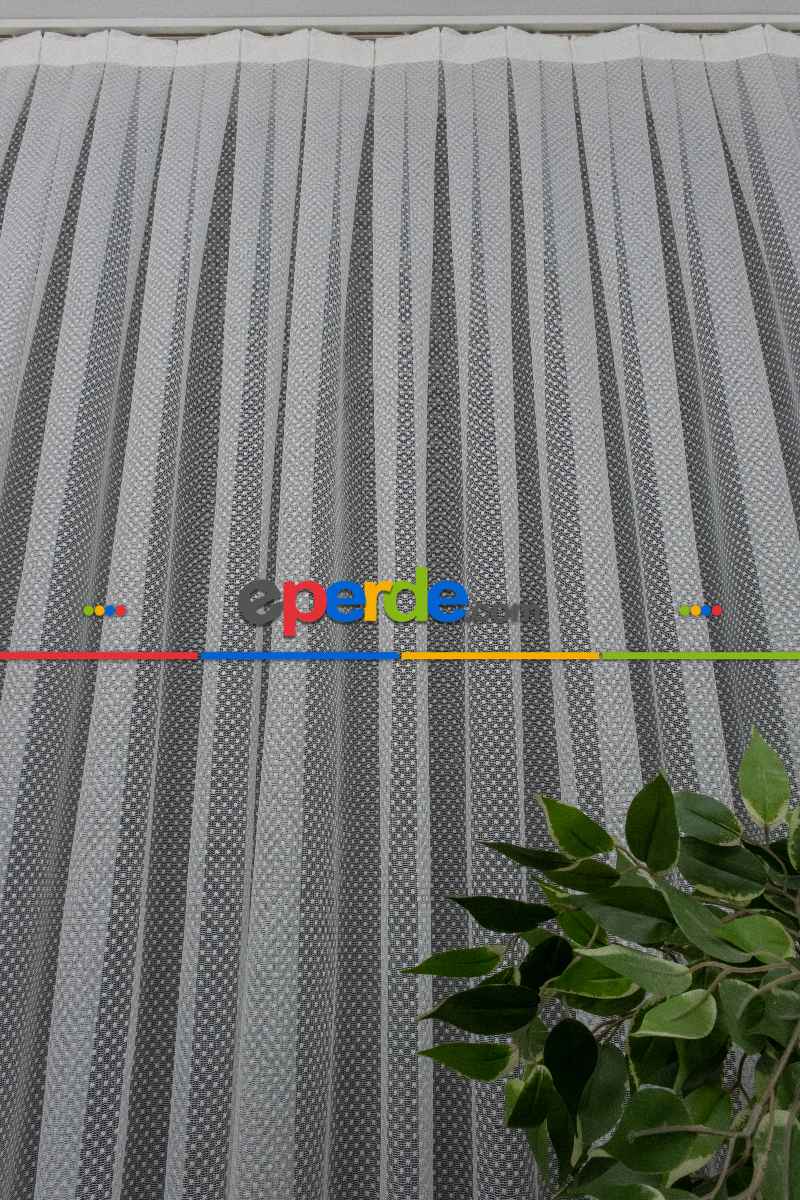 Spor Desenli Fransız Danteli Örme Tül Perde
