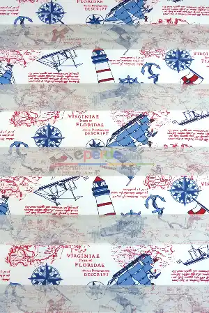 Gemici Desen Çocuk Odası Zebra Perde Kıds 4343-04- Mavi
