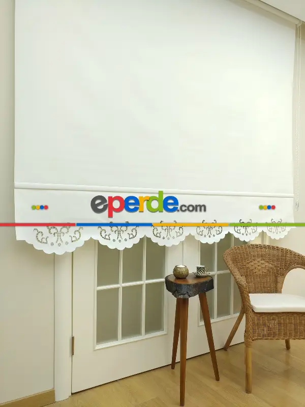 Salon Stor - Nakış İşlemeli Stor Perde 33 Farklı Renk Seçeneği- Gri-füme-antrasit-beyaz-krem-ekru-çok Renkli