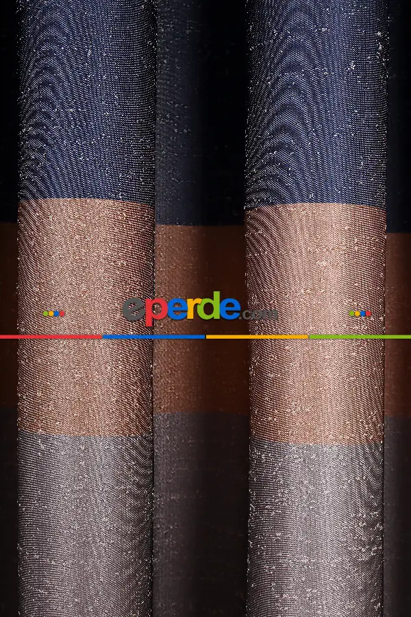 Salon - Yeni Sezon Pano Fon Perde - Lacivert- Vizyon