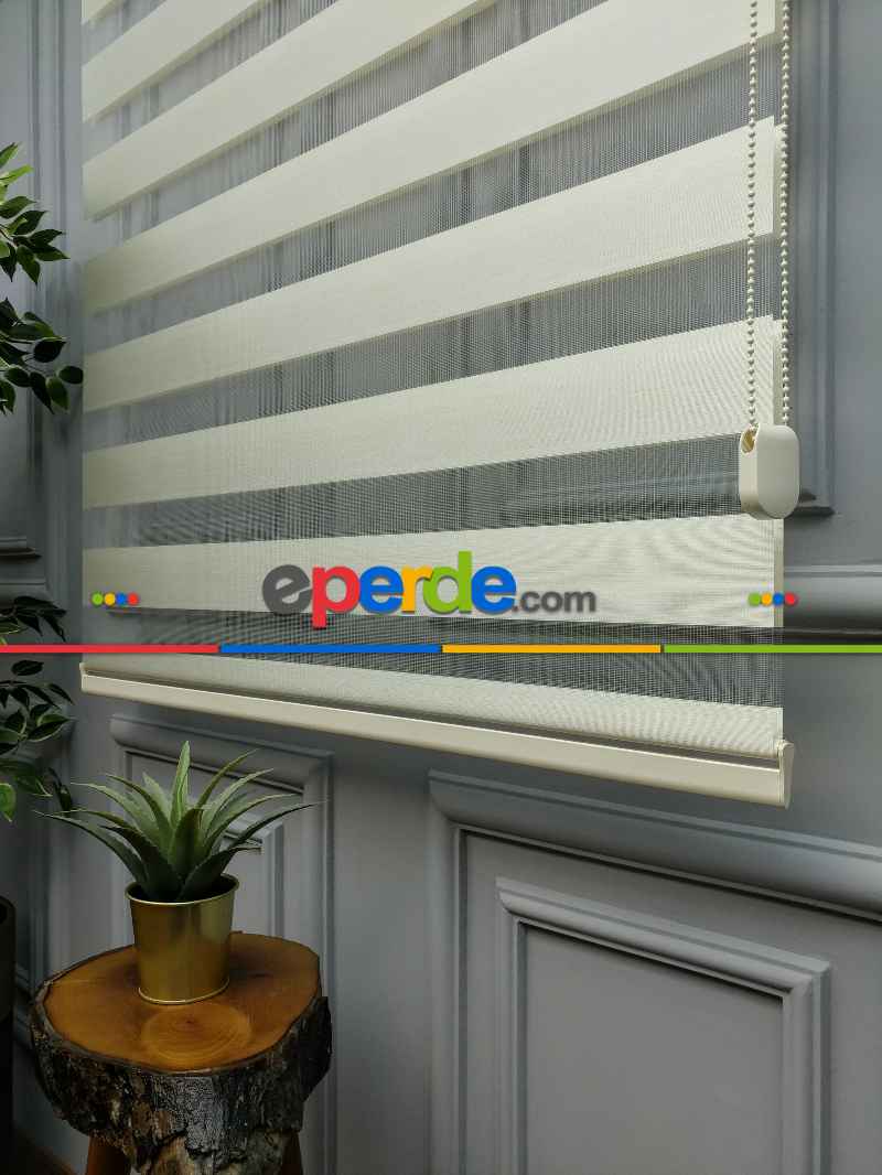 2025 Sezonu - Zebra Perde - Bambu Zebra Perde- Ekru
