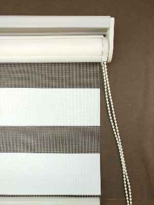 Zebra Perde - Düz Kalın Dokuma Zebra Eco- Krem Açık-Ekru