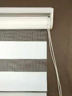 Zebra Perde - Düz Kalın Dokuma Zebra Eco- Krem Açık-Ekru