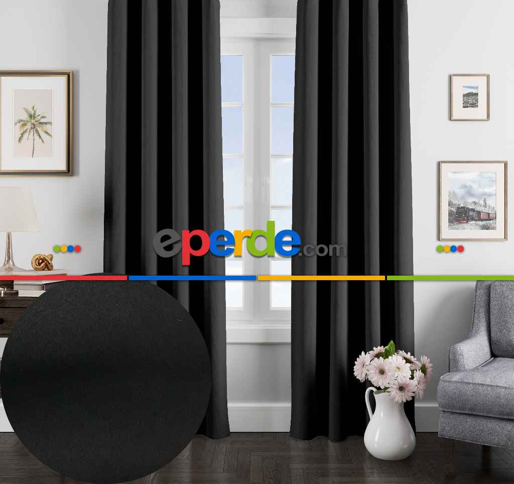 Uzay Siyahı Blackout Güneşlik Karartma Perde Perle Home City Series