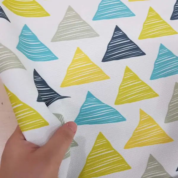 Mutfak Perdesi Kanat Fon Perde Geometrik Desenli- Siyah