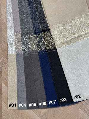 7 Farklı Renk Bordürlü Jakar Dokuma Fon Perde, Premium Kalite Seri