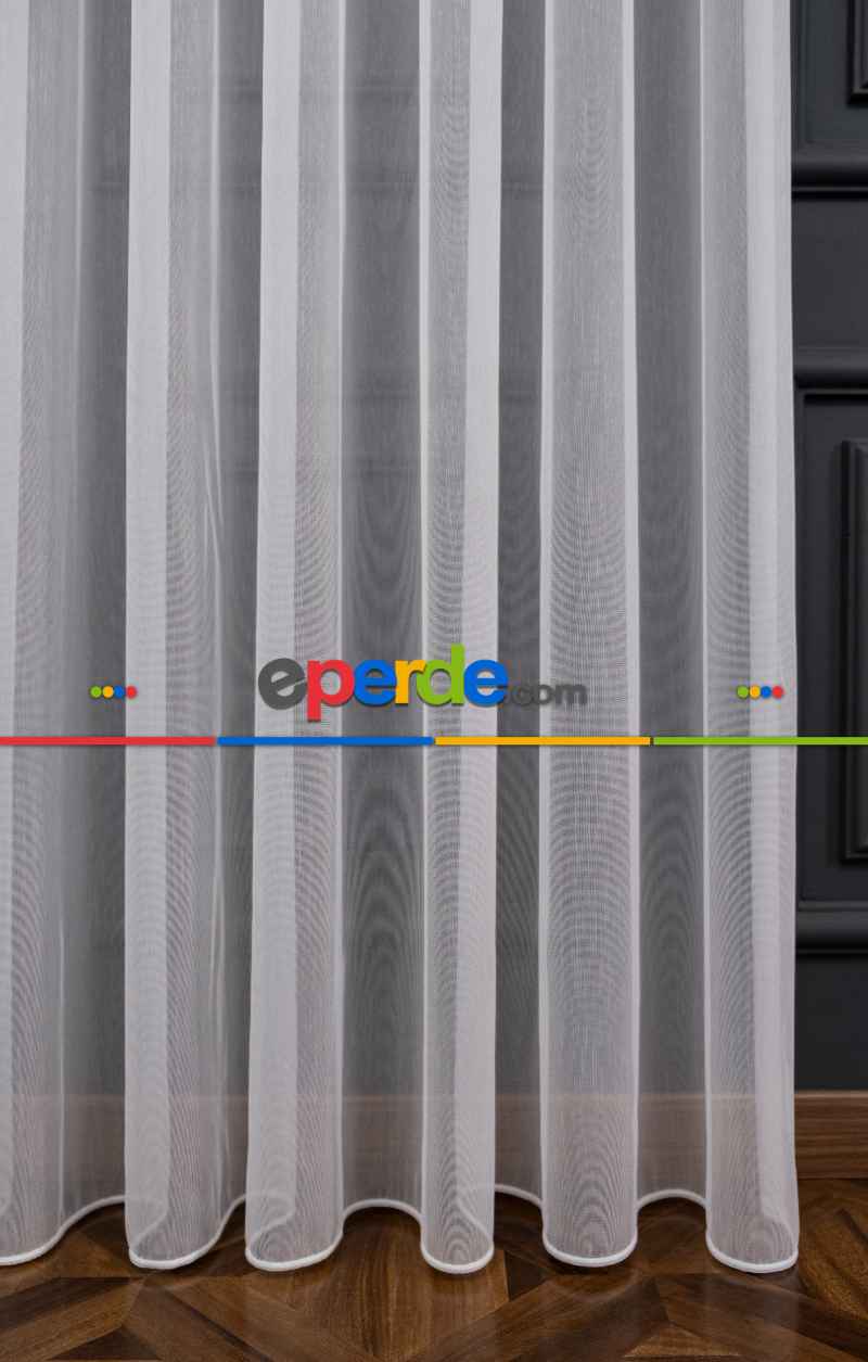 Hafif Düz Keten Tül Çok Dökümlüdür - İtinalı Dikiş - S Pile - Kurşunlu Tül