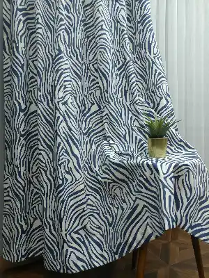 Salon Fon Perde - Zebra Çizgili Fon Perde ( Leke Tutmaz )-  Çok Renkli 2
