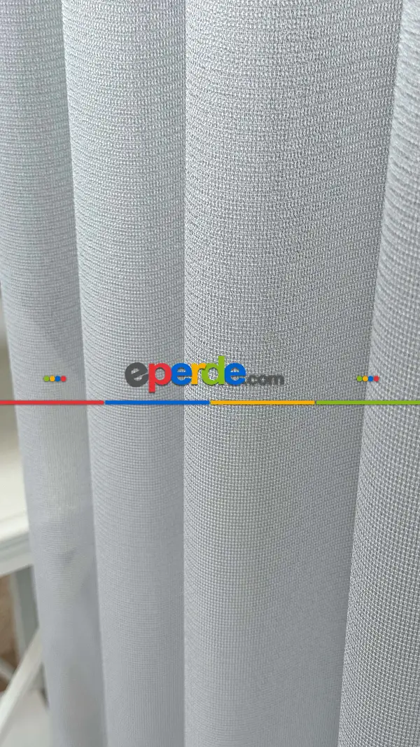 Yatak Odası - Açık Gri Amerikan Pile Tül Perde, 6 Farklı Renk Seçeneği, Ağır Gramajlı Premium Seri Kurşunlu Tül