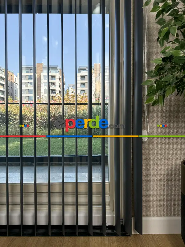 Antrasit Pvc Dikey Perde, Dikey Stor Perde