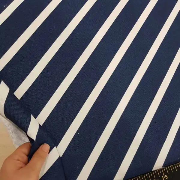 Bebek Odası - Marin Serisi Çizgili Desenli Fon Perde Evm1512-8 Kumaşı Kalındır Duck Bezi Değildir- Lacivert-Beyaz