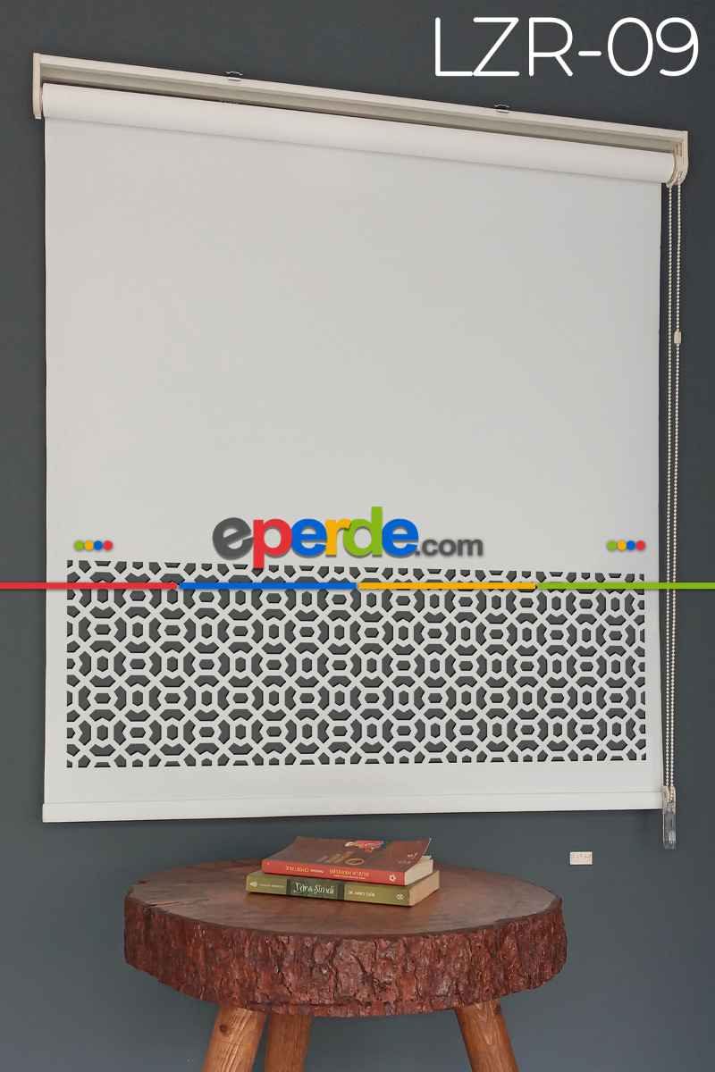 Halim Perdesan 30 Cm Lazer Kesim Kalın Mat Stor Perde, Lazer Kesimli Stor Perde