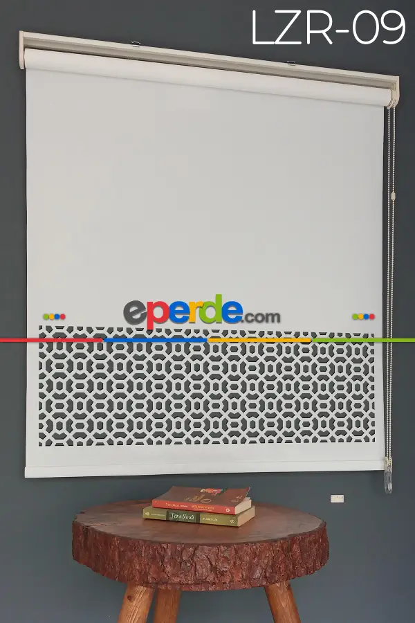 Halim Perdesan 30 Cm Lazer Kesim Kalın Mat Stor Perde, Lazer Kesimli Stor Perde