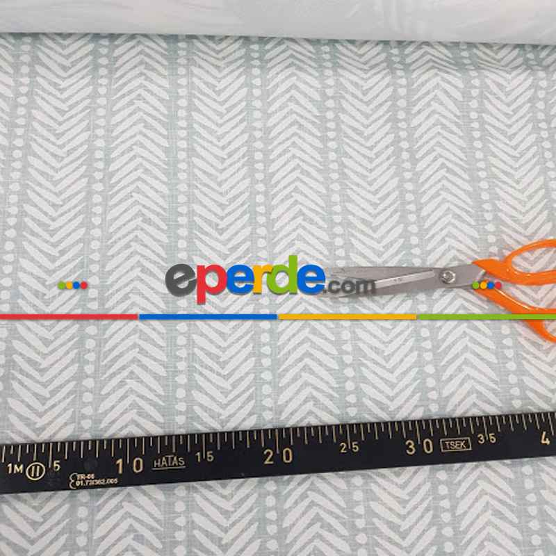 Sade Örgü Desenli Fon Perde Evm1127 Kumaşı Kalındır Duck Bezi Değildir- Beyaz