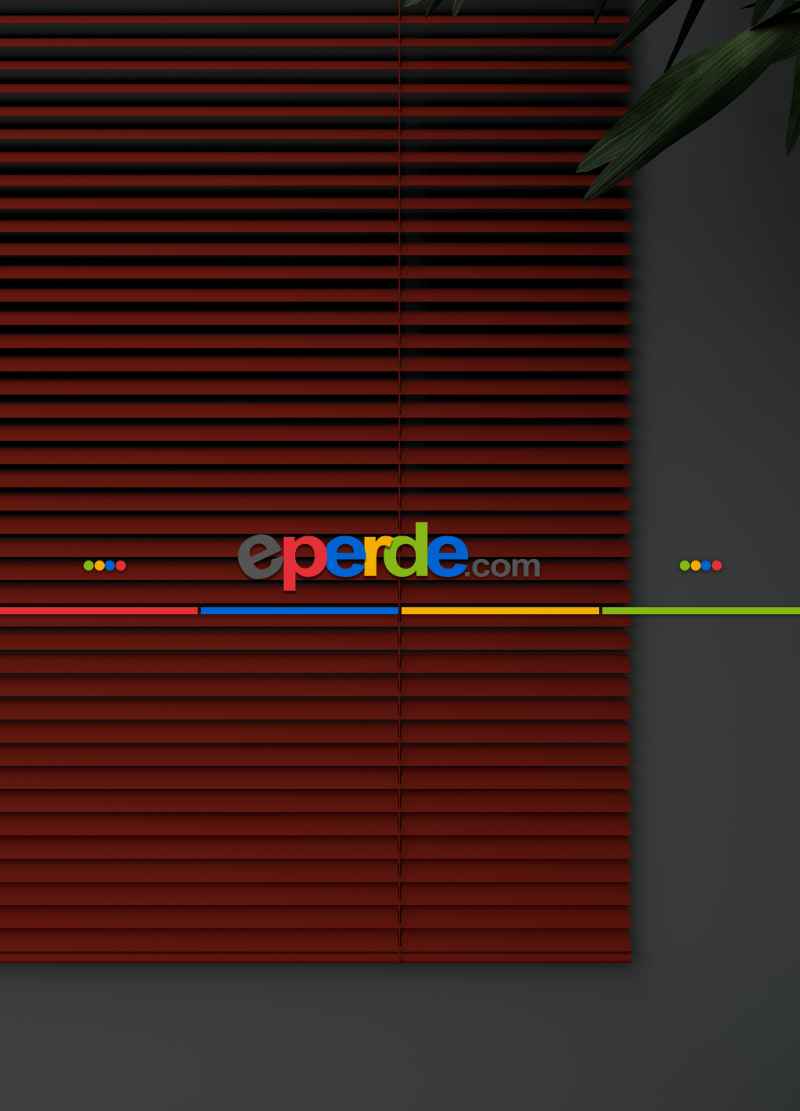 Mutfak - 1. Kalite Kırmızı - Alüminyum Jaluzi Perde - 25mm Kalınlığında