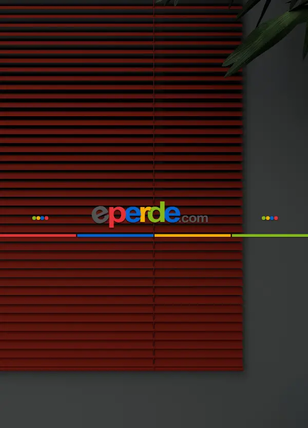 Mutfak - 1. Kalite Kırmızı - Alüminyum Jaluzi Perde - 25mm Kalınlığında