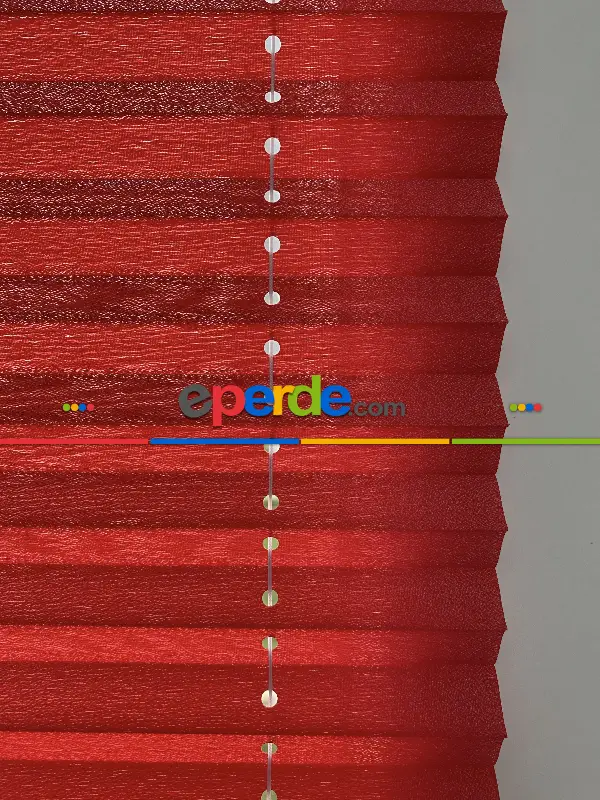 Plise Perde Kırmızı Renk