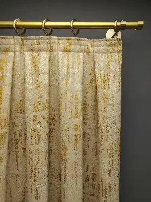 PatineDesenli Modern Desenli Jakarlı Fon Perde Yeni Seri 101- Bej-gri Açık-roze Gold