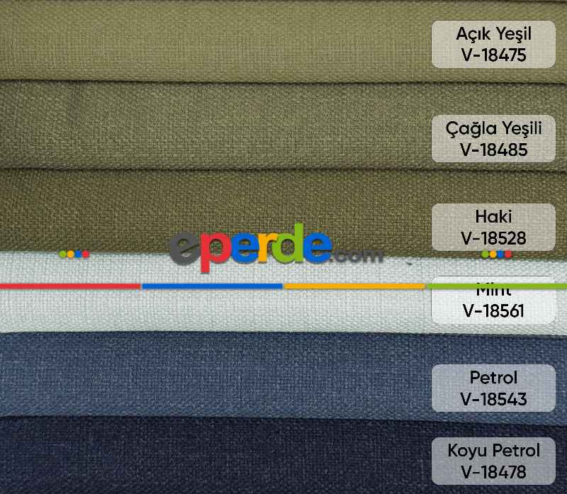 Salon - 34 Renk Düz Keten Fon Perde - Ağır Gramajlı Premium Kalite Serisi