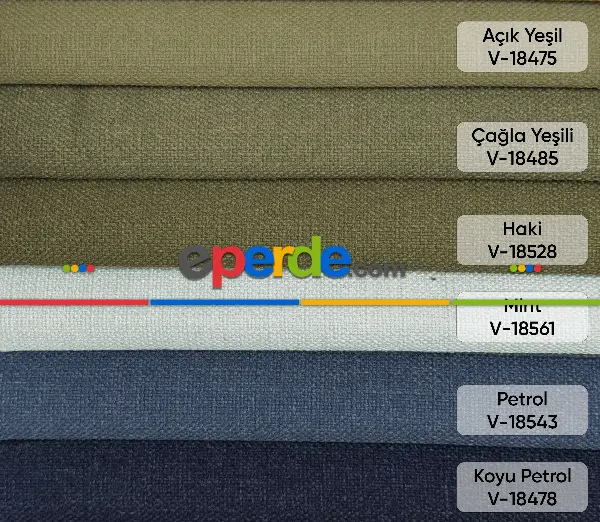 Yatak Odası - 34 Renk Düz Keten Fon Perde - Ağır Gramajlı Premium Kalite Serisi