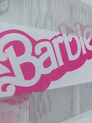 Barbie Kız Çocuk Odası Zebra Perde- Pembe