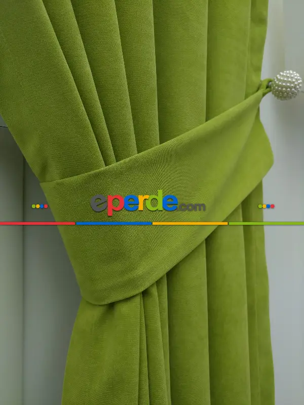Fıstık Yeşil - Düz Fon Perde- Fıstık Yeşili