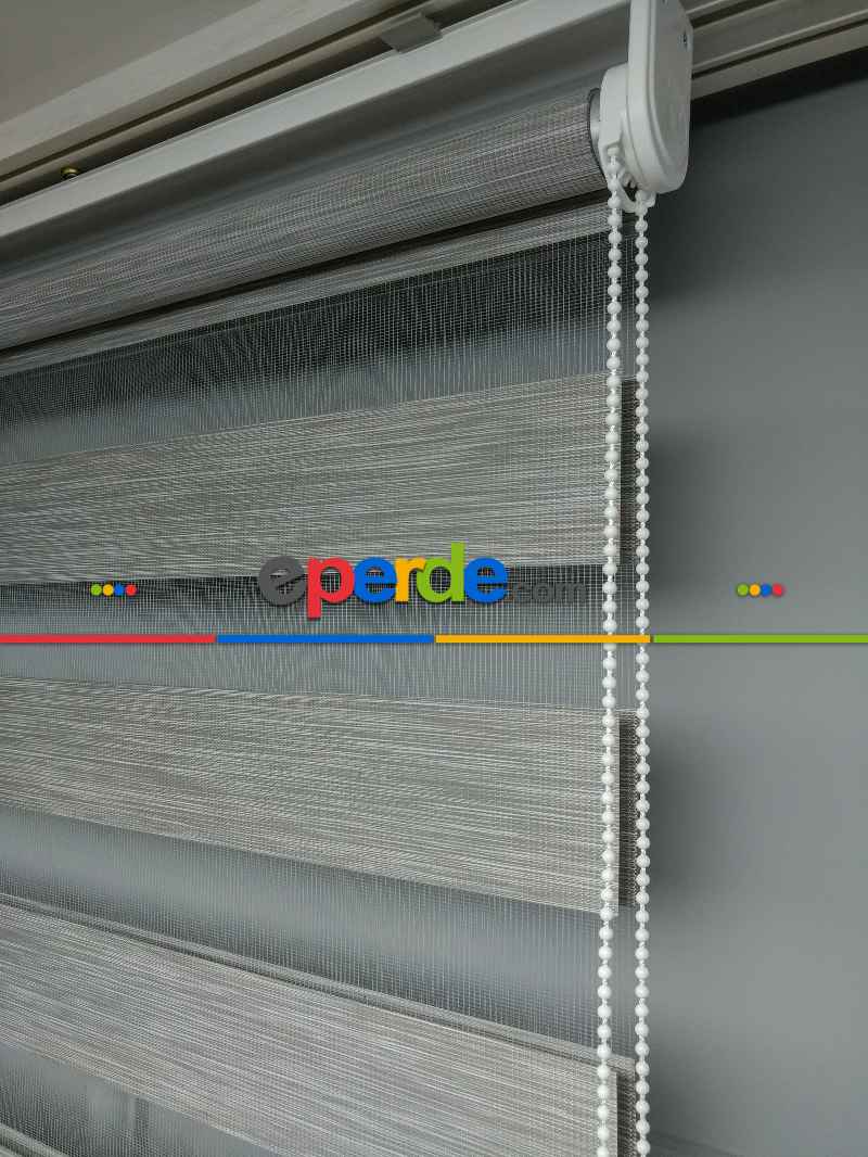 Mutfak - 2021 Sezonu - Zebra Perde - Bambu Zebra Perde- Gri-füme-antrasit